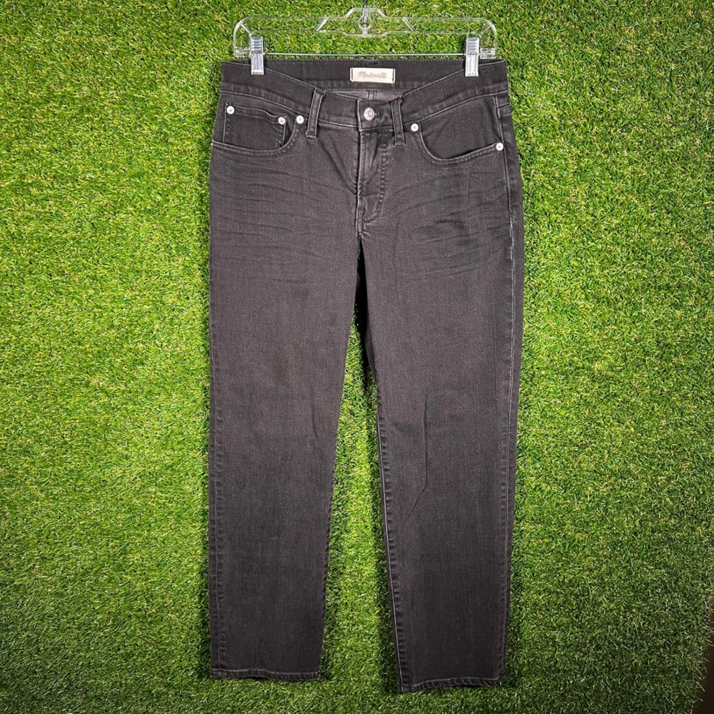 Madwell Straight Leg Jeans Washed Black Denim‎ Size 27 DM0682
